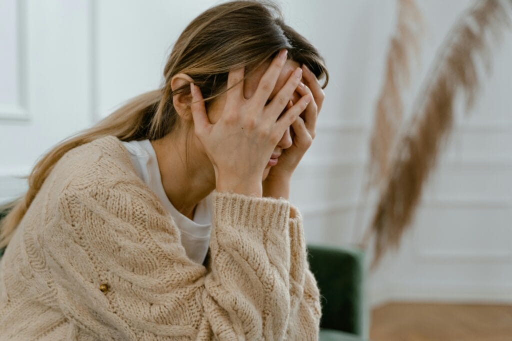 A woman suffering from bipolar disorder.