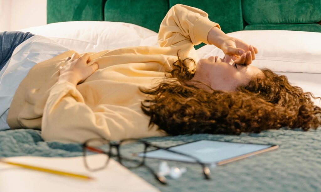 A woman suffering from OCD.