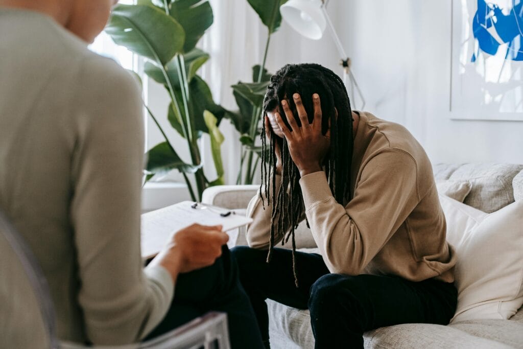 A therapy session for OCD treatment.