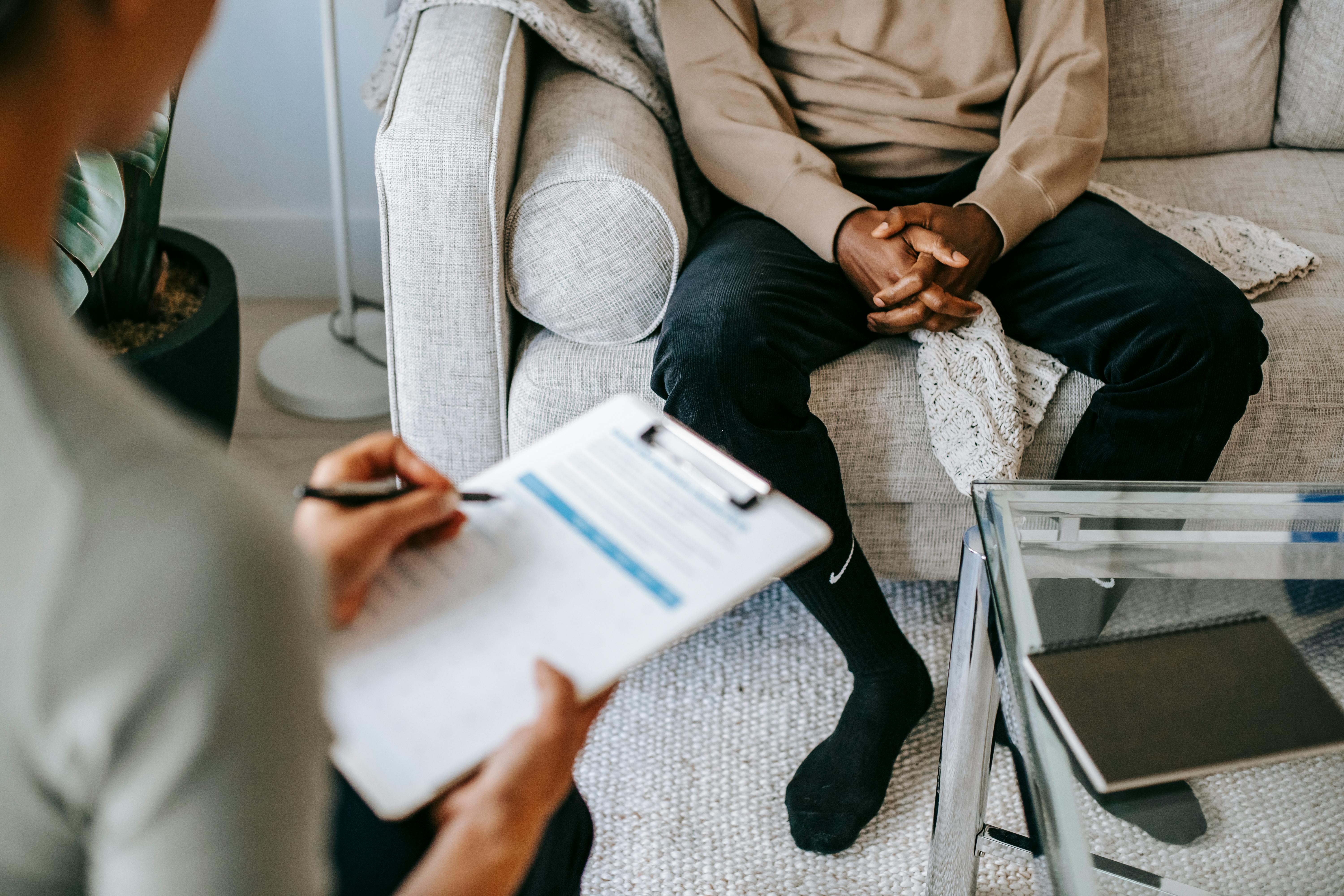 A therapy session for someone with dual diagnosis.