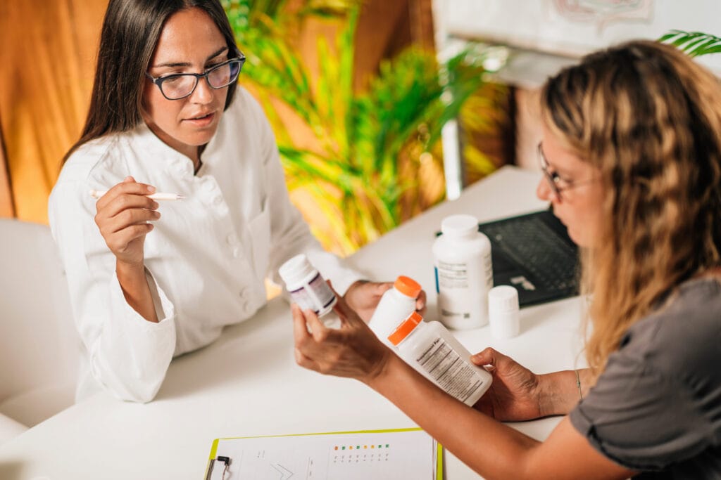 A patient discussing methadone and medication-assisted treatment (MAT) with their doctor.